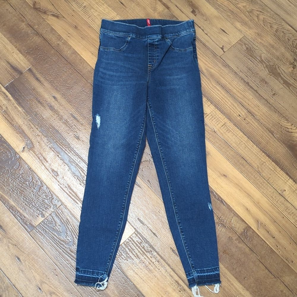 Spanx Distressed Ankle Skinny Jeans Medium Wash Women's M